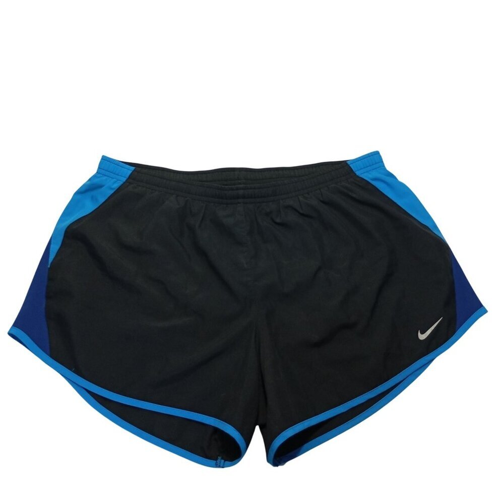 Nike Dri-Fit Black & Blue Running Shorts L Womens